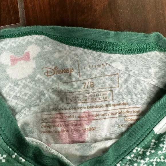 Little Sleepies Disney Fair Isle Mickey Christmas Pajamas Size 7/8 - Picture 4 of 4